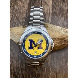 Michigan Logo art  Watch With Date New Battery Working 42 mm